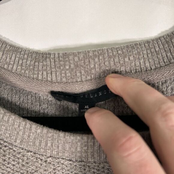 Jane Delancey Sweater Women's Xl Solid Grey Pullover Knit Long Sleeve Round Neck - Picture 4 of 8